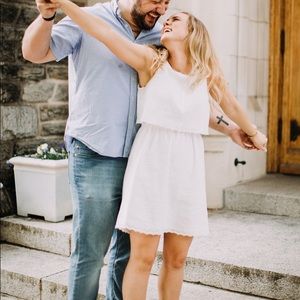 Flattering little white dress